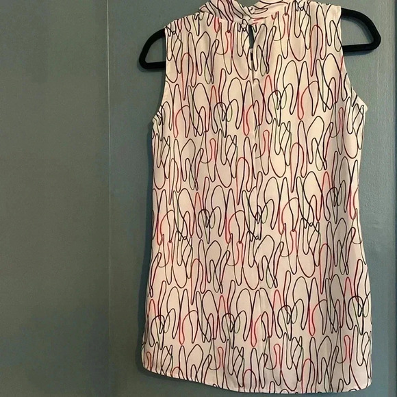 MM Lafleur women’s top - sleeveless - cowell neck - abstract pattern - colorful - Picture 7 of 9
